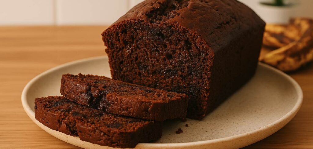 Einfaches Bananenbrot mit Joghurt mit goldbrauner Kruste und weicher Mitte